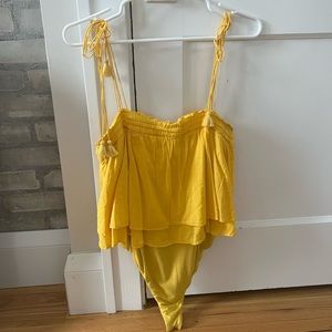 Free People Bodysuit with Tie Straps
